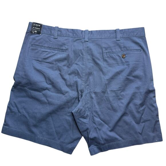 J.Crew Factory Shorts Men 40 Blue 9” Inseam Flat Front Preppy Casual Classic - Picture 2 of 9